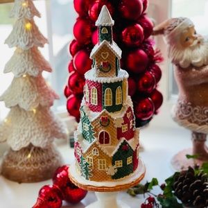 COPY - Gingerbread Sugar Castle 16”
